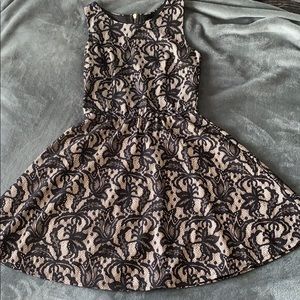 Lace overlay black dress